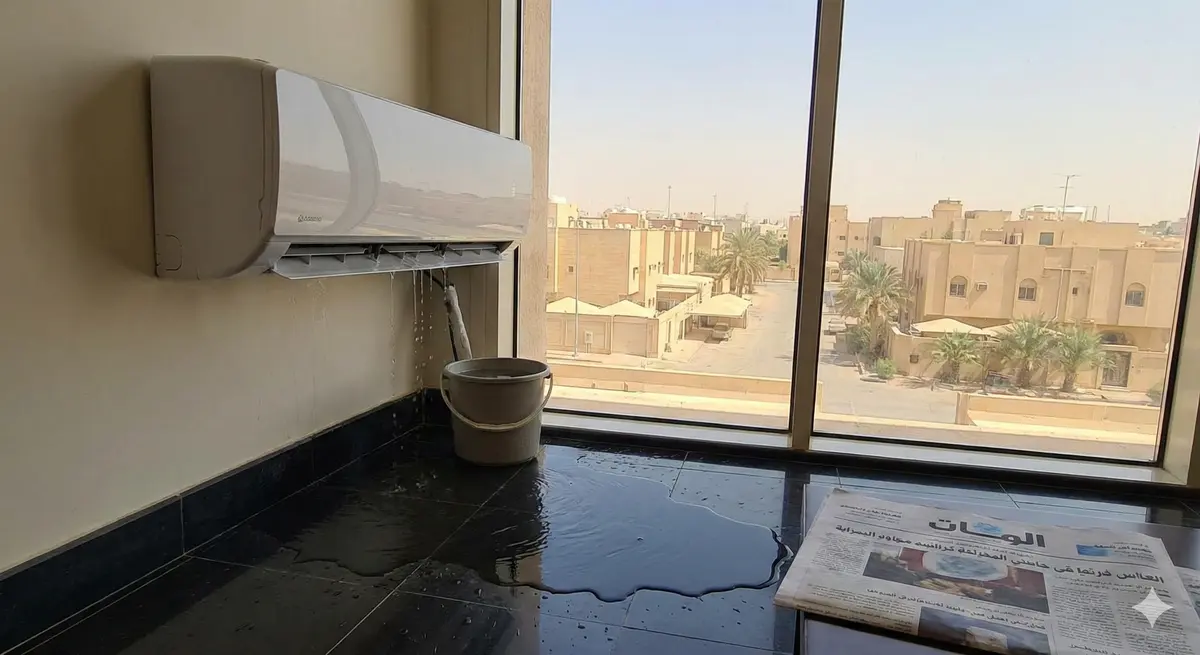 أسباب تسريب المياه من المكيف وحلولها