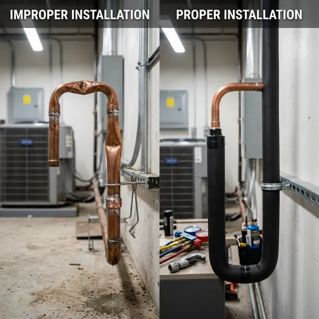 أخطاء تمديد نحاس المكيفات