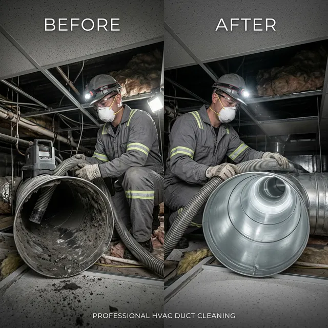 أهمية تنظيف دكتات التكييف المركزي