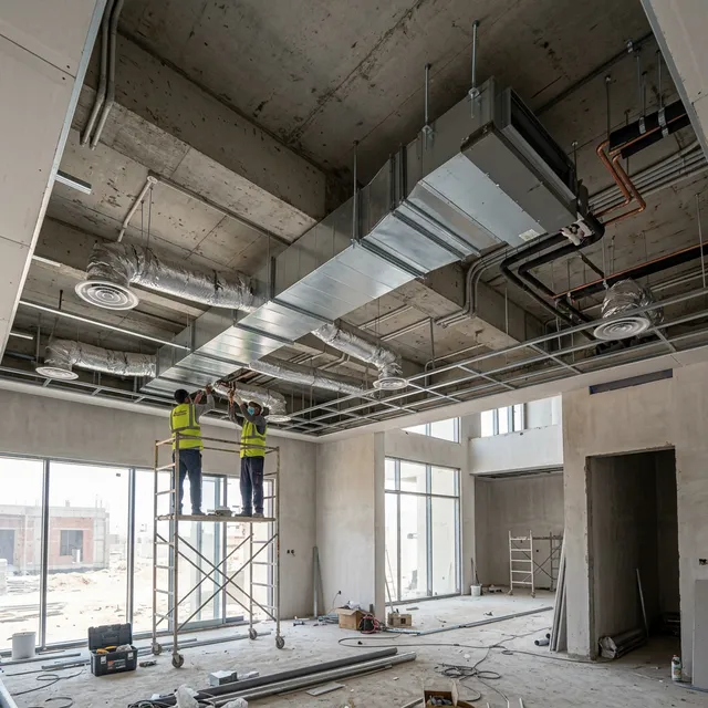 تأسيس مكيفات لفيلا سكنية بحي حطين